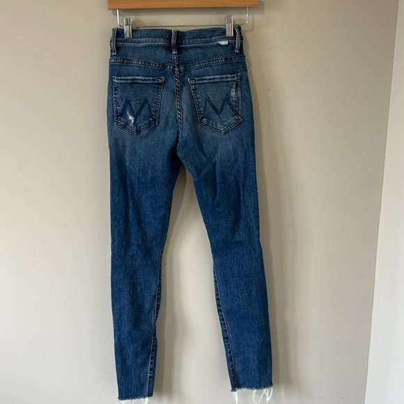 MOTHER The Swooner Ankle Fray Jean Weekend Warrior Mid Rise Stretch Sz 26 - Picture 7 of 16